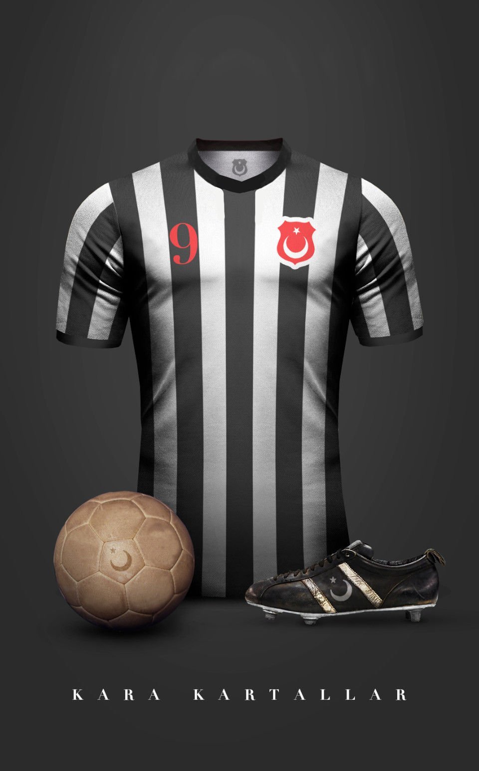 Kara Kartal Özel Tasarım Retro Forma