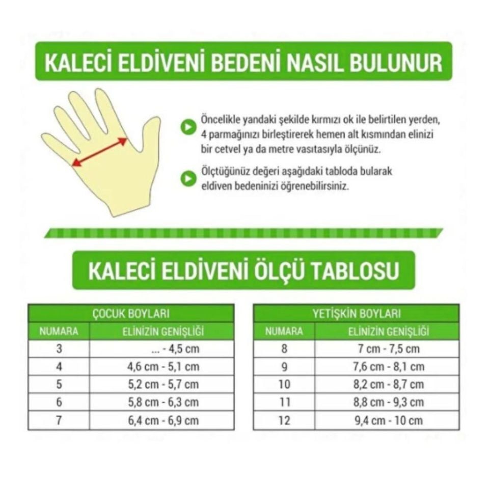 TITAN Kaleci Eldiveni (SİYAH/GRİ/BEYAZ)