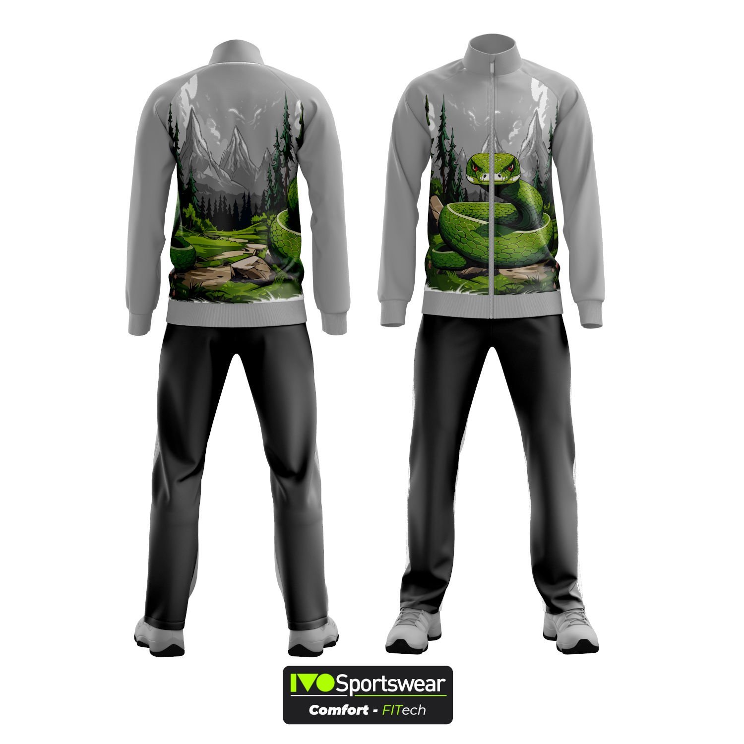 Eşofman Takımı Tam fermuar Dalgıç Kumaş Kişiselleştirilebilir Snake5