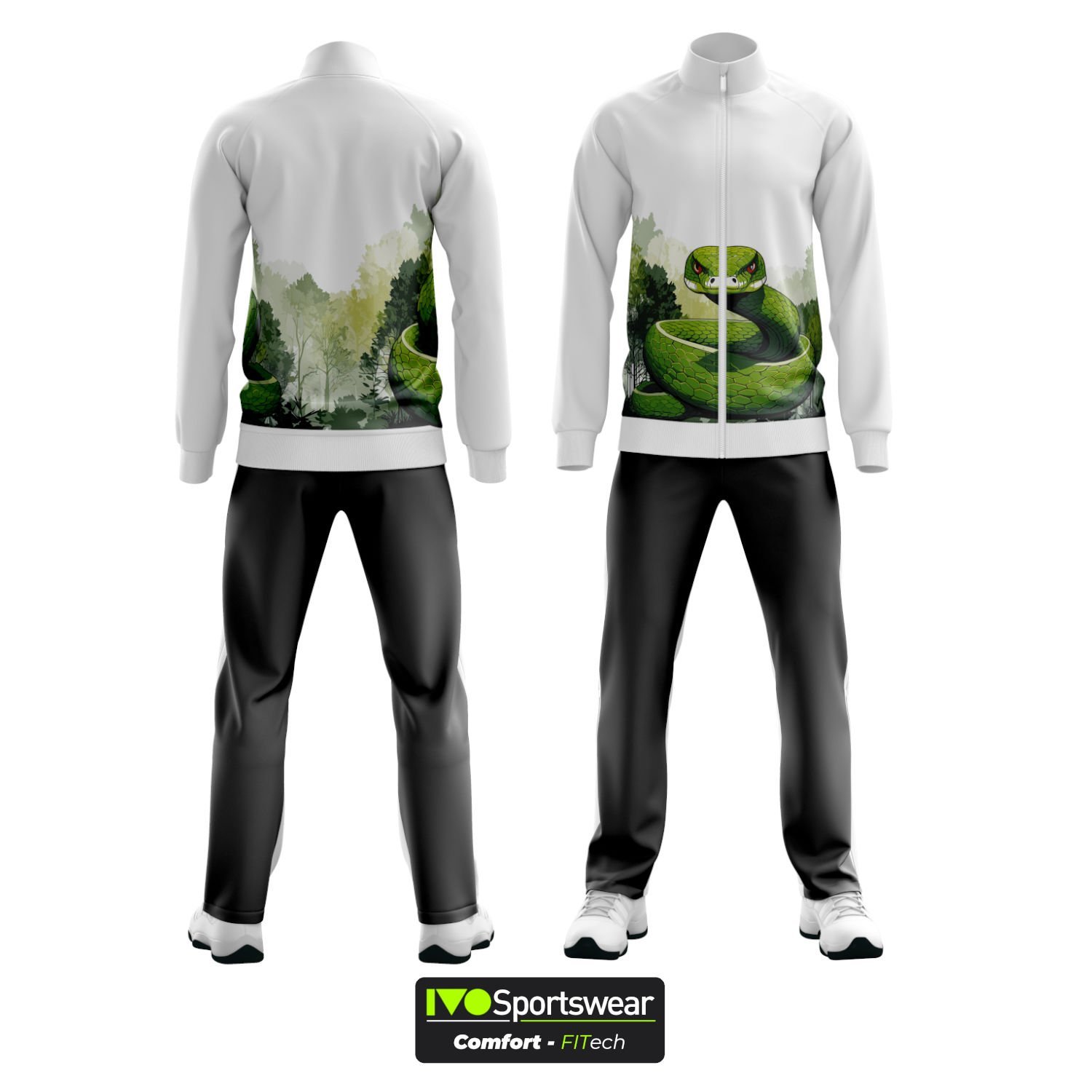 Eşofman Takımı Tam fermuar Dalgıç Kumaş Kişiselleştirilebilir Snake6