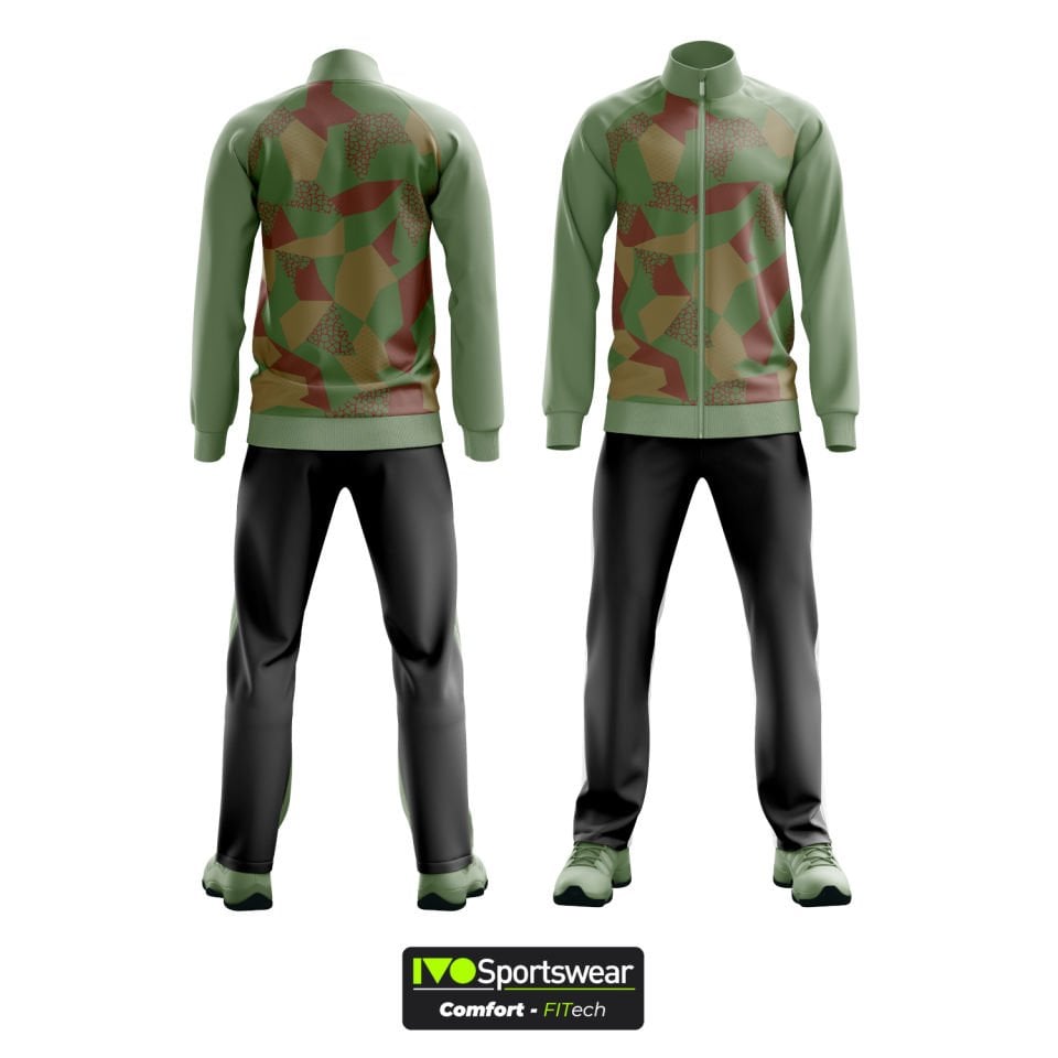 Eşofman Takımı Tam fermuar Dalgıç Kumaş Kişiselleştirilebilir camuflage