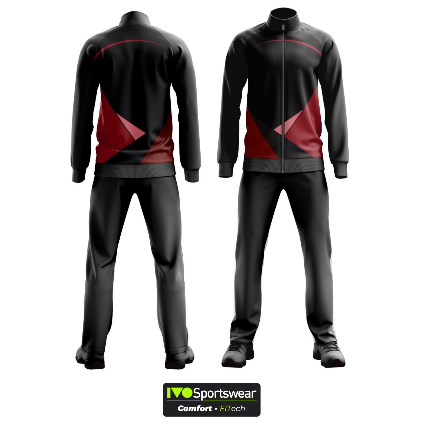 Eşofman Takımı Tam fermuar Dalgıç Kumaş Kişiselleştirilebilir trired