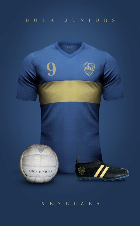 Boca Juniors Özel Tasarım Retro Forma