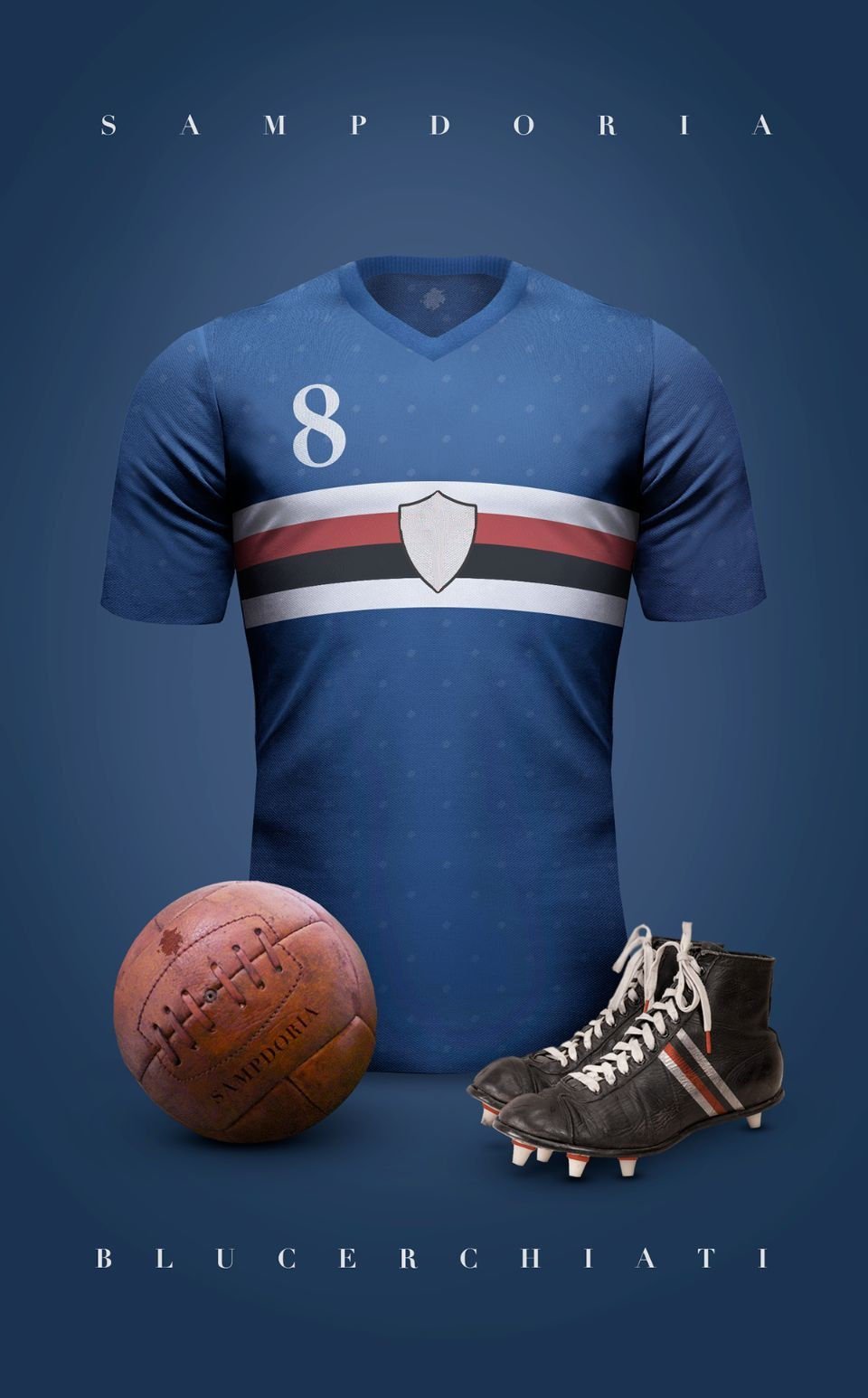 Sampdorıa Özel Tasarım Retro Forma